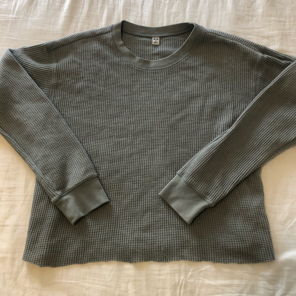 long sleeve waffle shirt